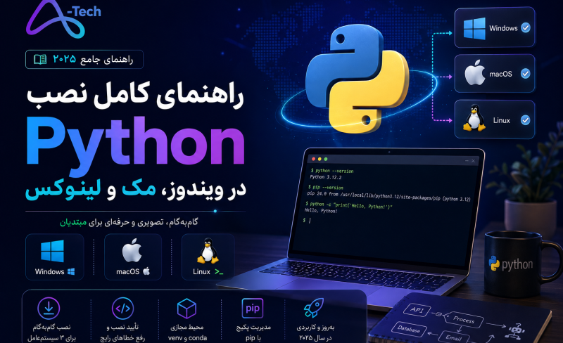 Python installation Guides_ Academy-Tech.ir_ Cover